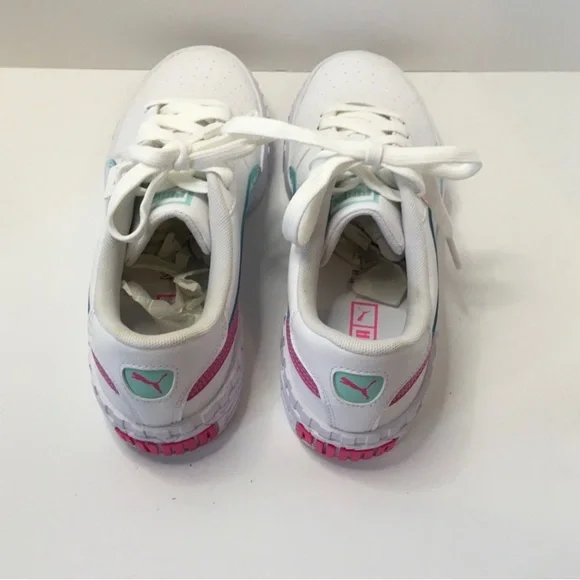 Puma Cali Space Jr girls white -Aruba blue size